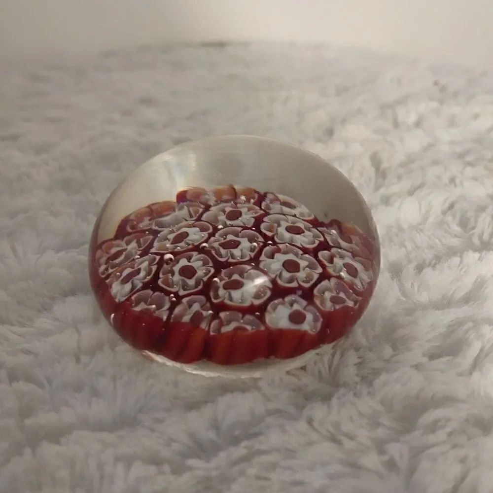 Vtg. Art Glass Millefiori Paperweight